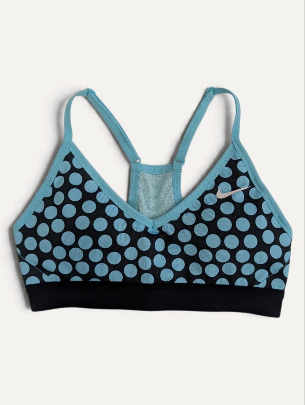 Nike Pro - Indy Teal Black Polka Dot Sports Bra - XS